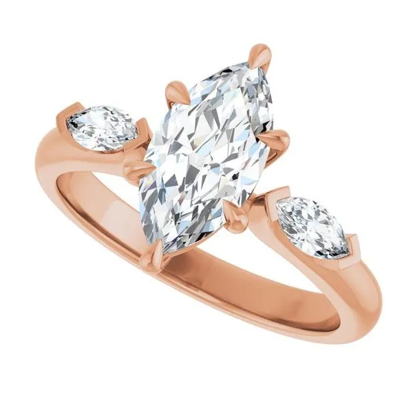 Claw-Prong Three-Stone Engagement Ring Image 5 Jimmy Smith Jewelers Decatur, AL