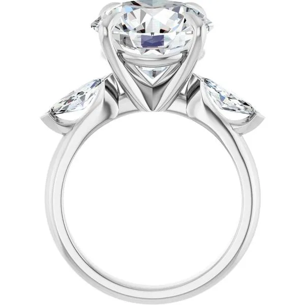Claw-Prong Three-Stone Engagement Ring Image 2 Raleigh Diamond Fine Jewelry Raleigh, NC