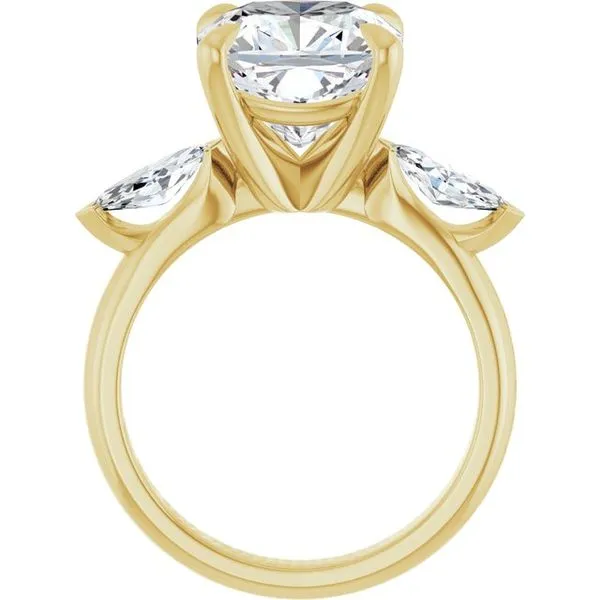 Claw-Prong Three-Stone Engagement Ring Image 2 J. Thomas Jewelers Rochester Hills, MI