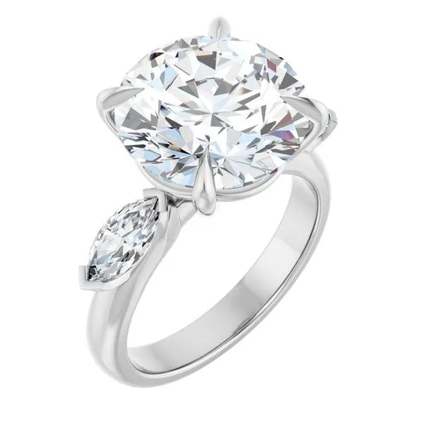 Claw-Prong Three-Stone Engagement Ring Don's Jewelry & Design Washington, IA