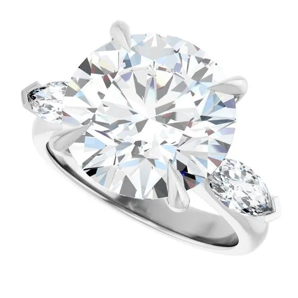 Claw-Prong Three-Stone Engagement Ring Image 5 Austin's Fine Diamonds & Jewelry Lyndhurst, NJ