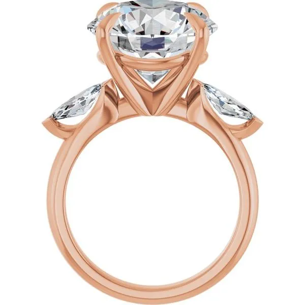 Claw-Prong Three-Stone Engagement Ring Image 2 Arezzo Jewelers Elmwood Park, IL