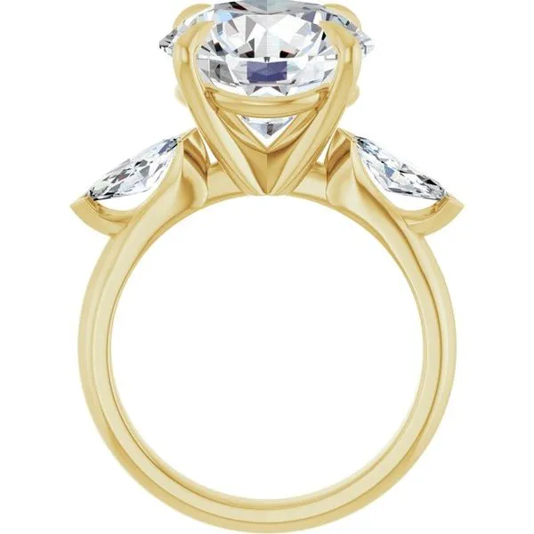 Claw-Prong Three-Stone Engagement Ring Image 2 Vulcan's Forge LLC KANSAS CITY, MO