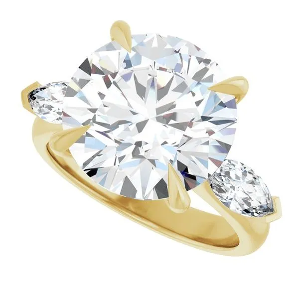 Claw-Prong Three-Stone Engagement Ring Image 5 Austin's Fine Diamonds & Jewelry Lyndhurst, NJ