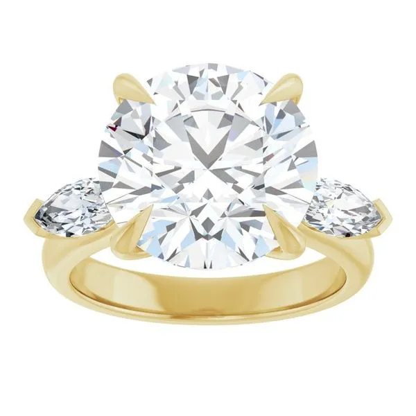 Claw-Prong Three-Stone Engagement Ring Image 3 Don's Jewelry & Design Washington, IA