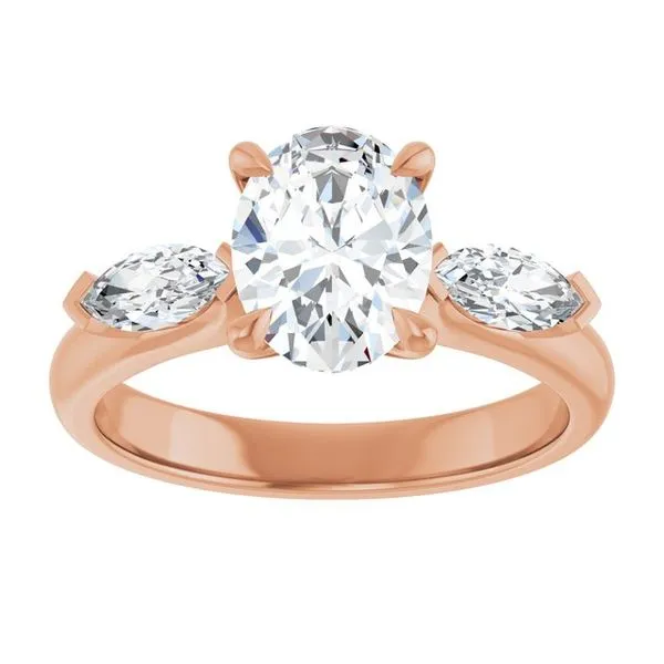 Claw-Prong Three-Stone Engagement Ring Image 3 Don's Jewelry & Design Washington, IA