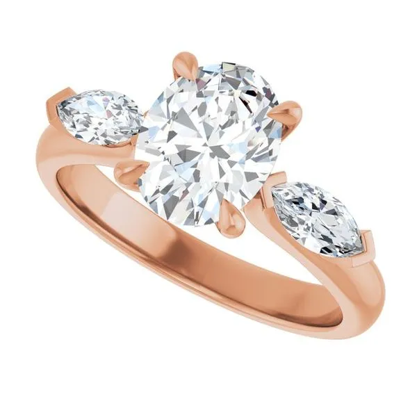 Claw-Prong Three-Stone Engagement Ring Image 5 J. Thomas Jewelers Rochester Hills, MI