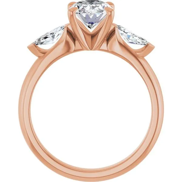 Claw-Prong Three-Stone Engagement Ring Image 2 Futer Bros Jewelers York, PA