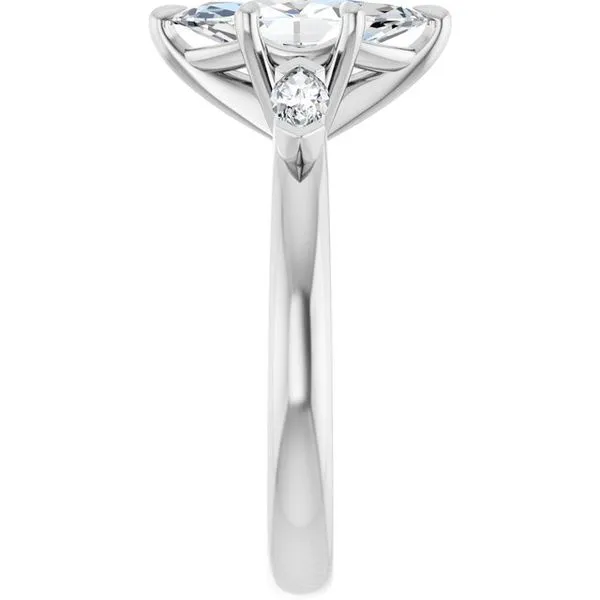 Claw-Prong Three-Stone Engagement Ring Image 4 Clater Jewelers Louisville, KY
