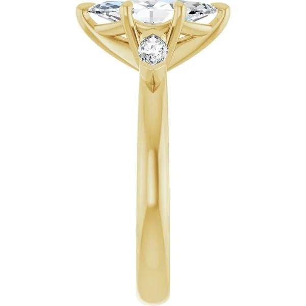 Claw-Prong Three-Stone Engagement Ring Image 4 Raleigh Diamond Fine Jewelry Raleigh, NC