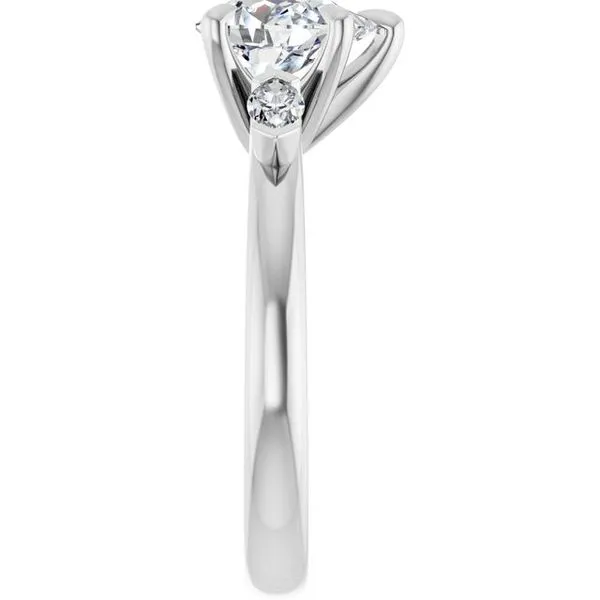 Claw-Prong Three-Stone Engagement Ring Image 4 Futer Bros Jewelers York, PA