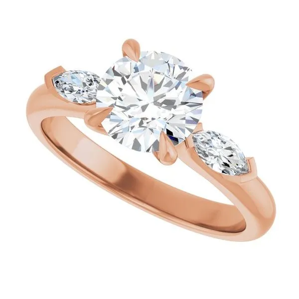 Claw-Prong Three-Stone Engagement Ring Image 5 Futer Bros Jewelers York, PA