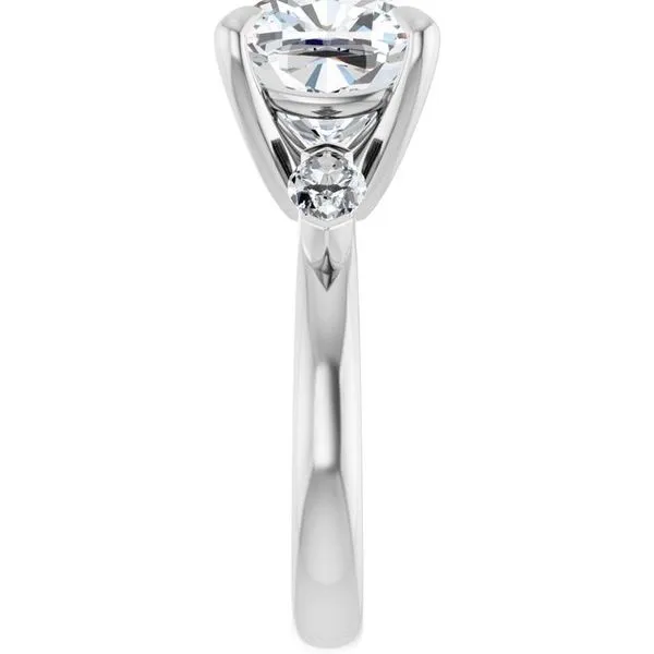 Claw-Prong Three-Stone Engagement Ring Image 4 J. Thomas Jewelers Rochester Hills, MI