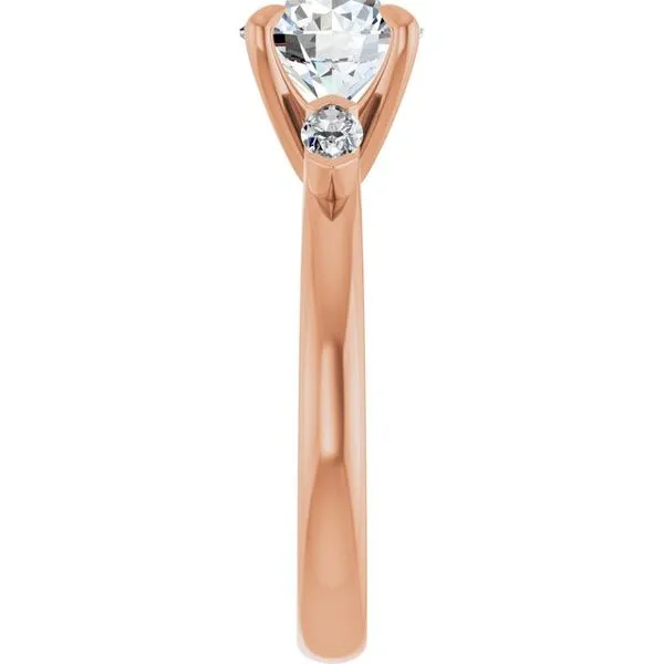 Claw-Prong Three-Stone Engagement Ring Image 4 JF Jones Jewelers Rochester, NY