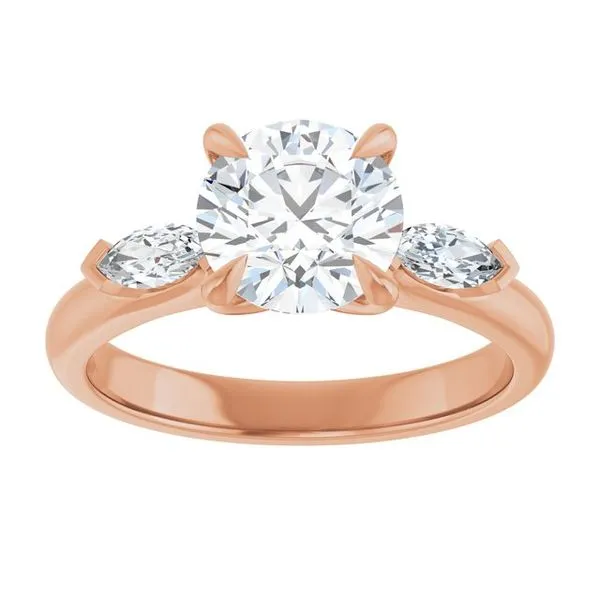 Claw-Prong Three-Stone Engagement Ring Image 3 The Jewelry Source El Segundo, CA