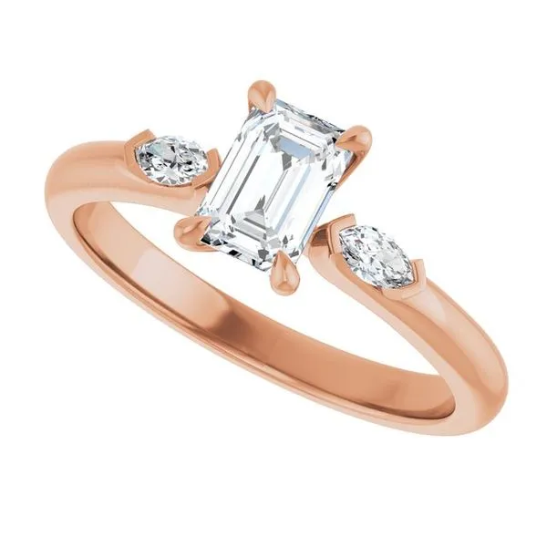 Claw-Prong Three-Stone Engagement Ring Image 5 The Jewelry Source El Segundo, CA