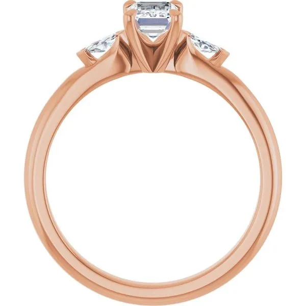 Claw-Prong Three-Stone Engagement Ring Image 2 Don's Jewelry & Design Washington, IA