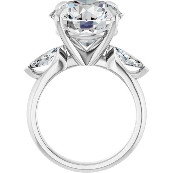 Claw-Prong Three-Stone Engagement Ring Image 2 Jimmy Smith Jewelers Decatur, AL