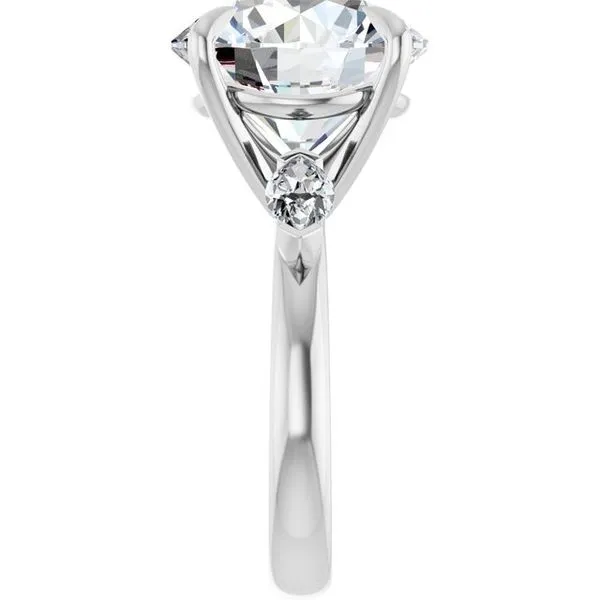 Claw-Prong Three-Stone Engagement Ring Image 4 Don's Jewelry & Design Washington, IA