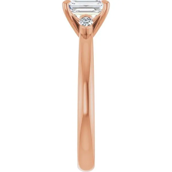 Claw-Prong Three-Stone Engagement Ring Image 4 Paul James Jewelers Angels Camp, CA