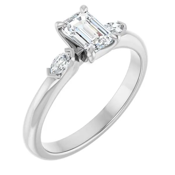 Claw-Prong Three-Stone Engagement Ring Northwood Jewelers Northwood, OH