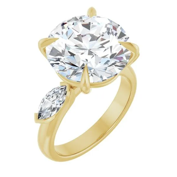 Claw-Prong Three-Stone Engagement Ring Don's Jewelry & Design Washington, IA