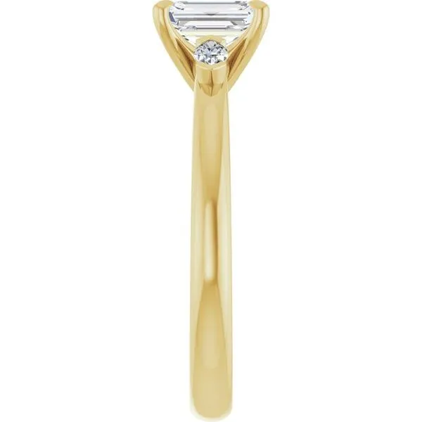 Claw-Prong Three-Stone Engagement Ring Image 4 Hudson Valley Goldsmith New Paltz, NY