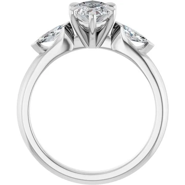 Claw-Prong Three-Stone Engagement Ring Image 2 The Jewelry Source El Segundo, CA