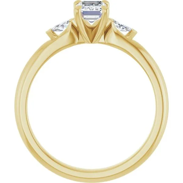 Claw-Prong Three-Stone Engagement Ring Image 2 Don's Jewelry & Design Washington, IA