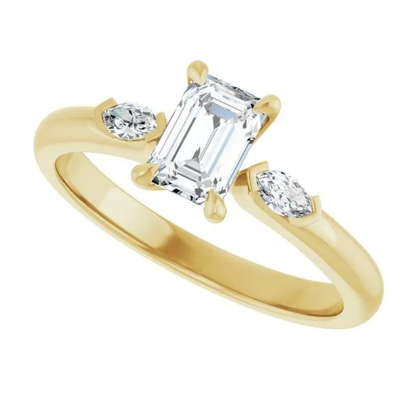 Claw-Prong Three-Stone Engagement Ring Image 5 JF Jones Jewelers Rochester, NY