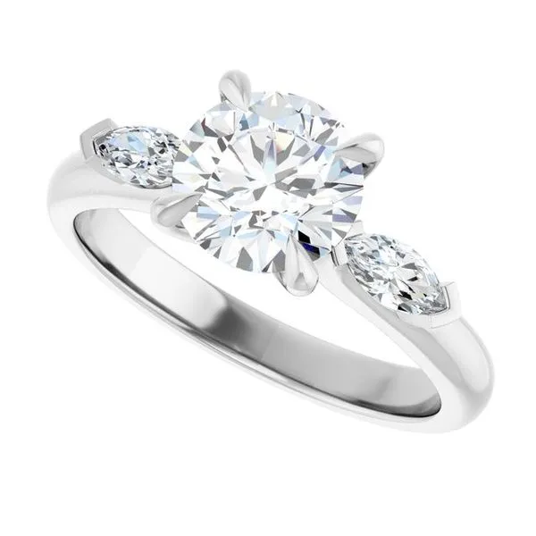 Claw-Prong Three-Stone Engagement Ring Image 5 Paul James Jewelers Angels Camp, CA