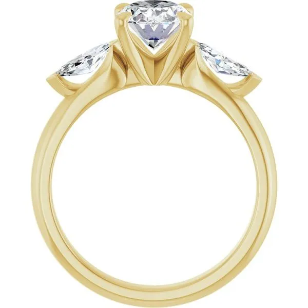 Claw-Prong Three-Stone Engagement Ring Image 2 The Jewelry Source El Segundo, CA
