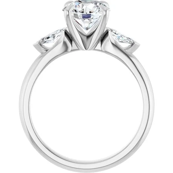Claw-Prong Three-Stone Engagement Ring Image 2 Vulcan's Forge LLC KANSAS CITY, MO