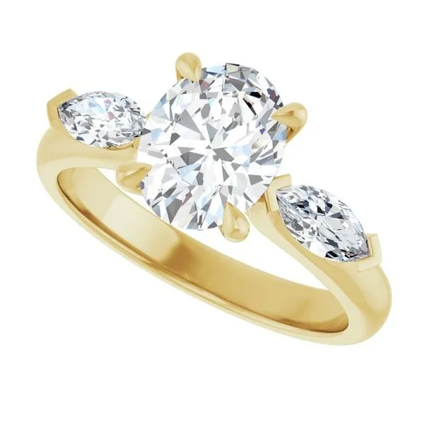 Claw-Prong Three-Stone Engagement Ring Image 5 Don's Jewelry & Design Washington, IA