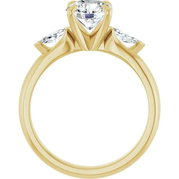 Claw-Prong Three-Stone Engagement Ring Image 2 Futer Bros Jewelers York, PA