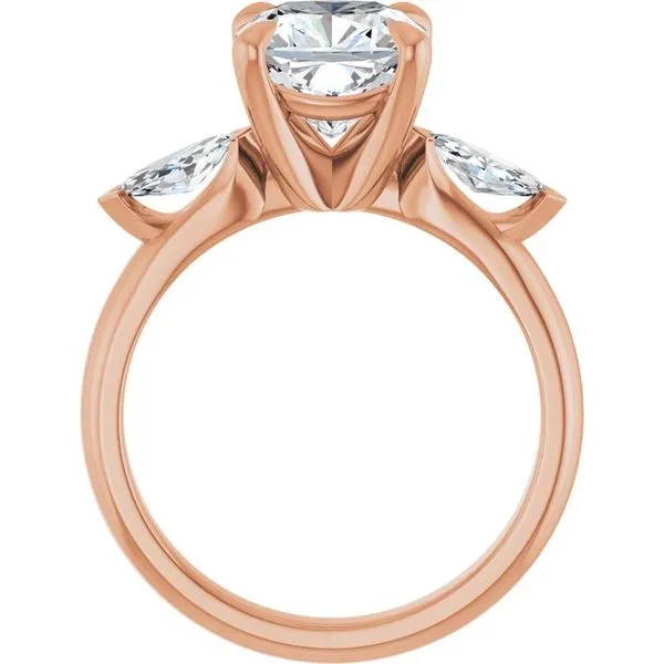 Claw-Prong Three-Stone Engagement Ring Image 2 Vulcan's Forge LLC KANSAS CITY, MO