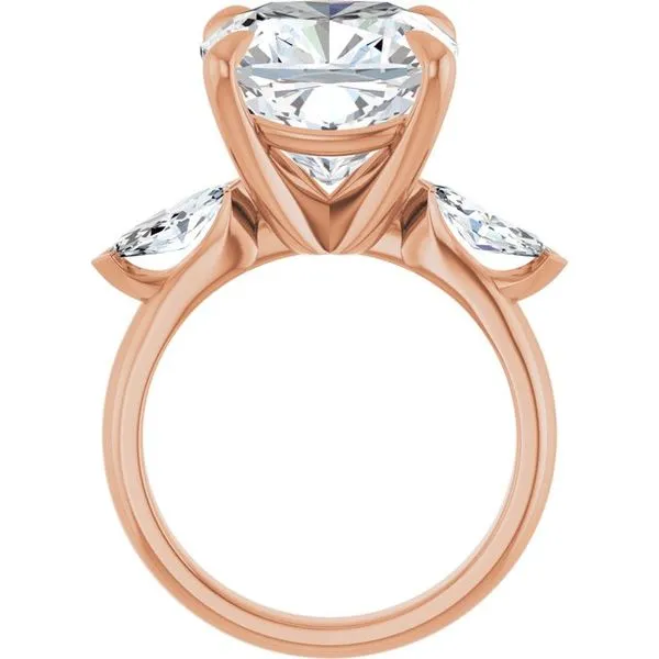 Claw-Prong Three-Stone Engagement Ring Image 2 Northwood Jewelers Northwood, OH