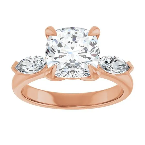 Claw-Prong Three-Stone Engagement Ring Image 3 Don's Jewelry & Design Washington, IA