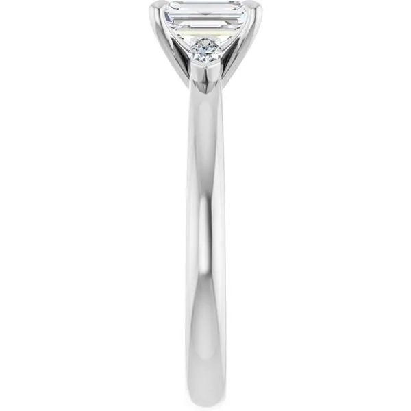 Claw-Prong Three-Stone Engagement Ring Image 4 Futer Bros Jewelers York, PA