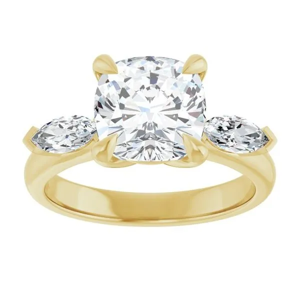 Claw-Prong Three-Stone Engagement Ring Image 3 Clater Jewelers Louisville, KY