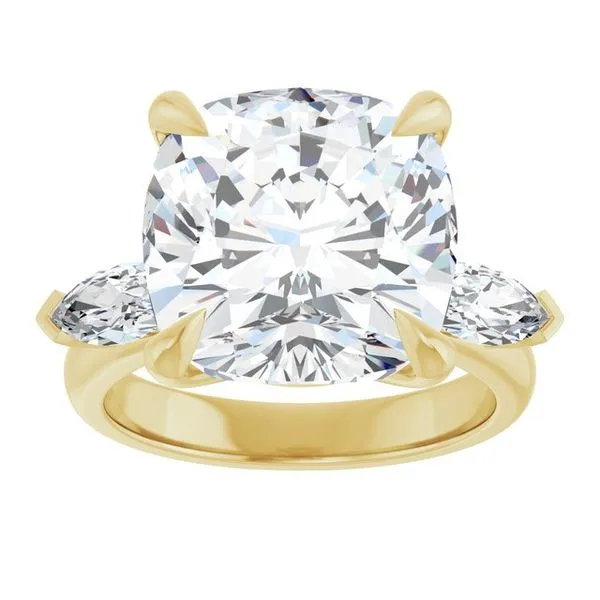 Claw-Prong Three-Stone Engagement Ring Image 3 Natale Jewelers Sewell, NJ