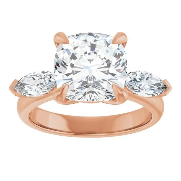 Claw-Prong Three-Stone Engagement Ring Image 3 Arezzo Jewelers Elmwood Park, IL