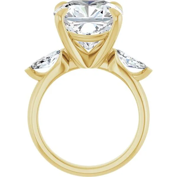 Claw-Prong Three-Stone Engagement Ring Image 2 Paul James Jewelers Angels Camp, CA