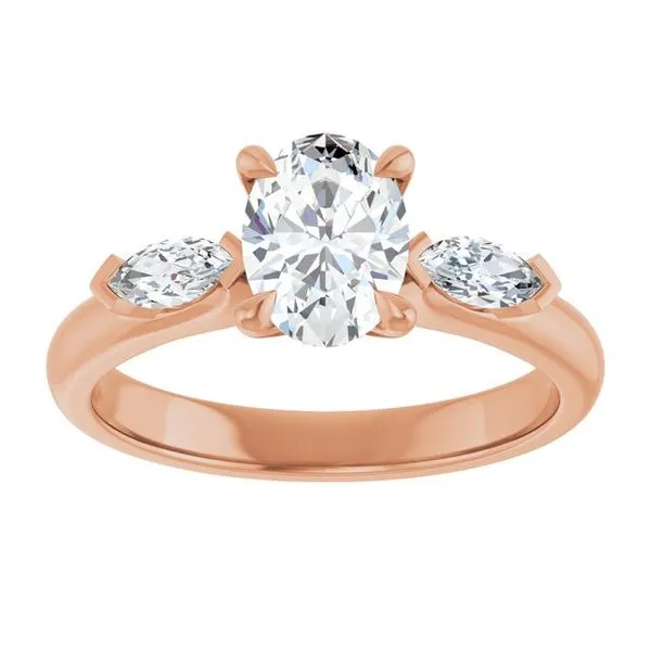 Claw-Prong Three-Stone Engagement Ring Image 3 Don's Jewelry & Design Washington, IA