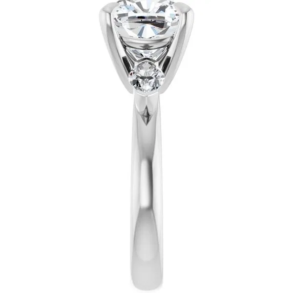 Claw-Prong Three-Stone Engagement Ring Image 4 Don's Jewelry & Design Washington, IA