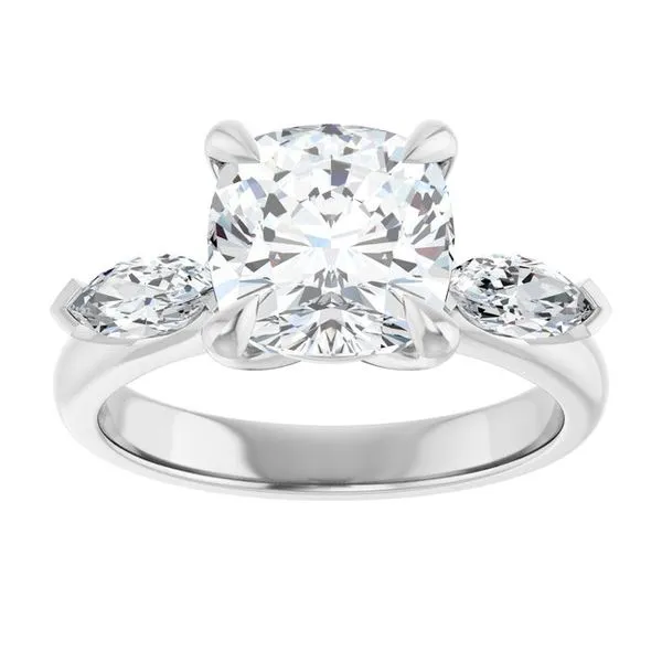 Claw-Prong Three-Stone Engagement Ring Image 3 Shipley's Fine Jewelry Hampstead, MD