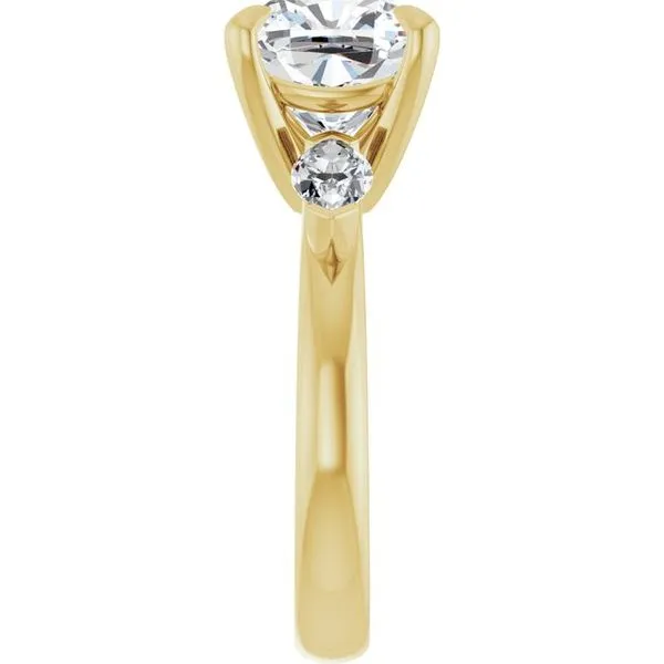 Claw-Prong Three-Stone Engagement Ring Image 4 Don's Jewelry & Design Washington, IA