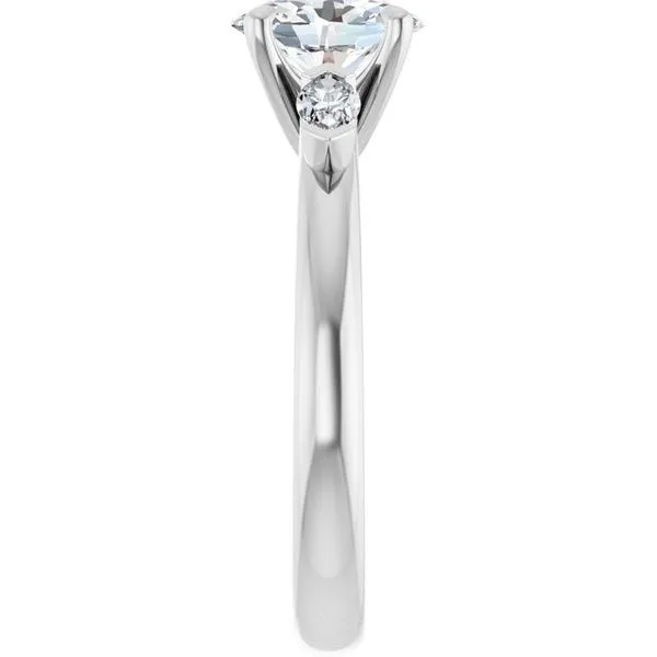 Claw-Prong Three-Stone Engagement Ring Image 4 Don's Jewelry & Design Washington, IA