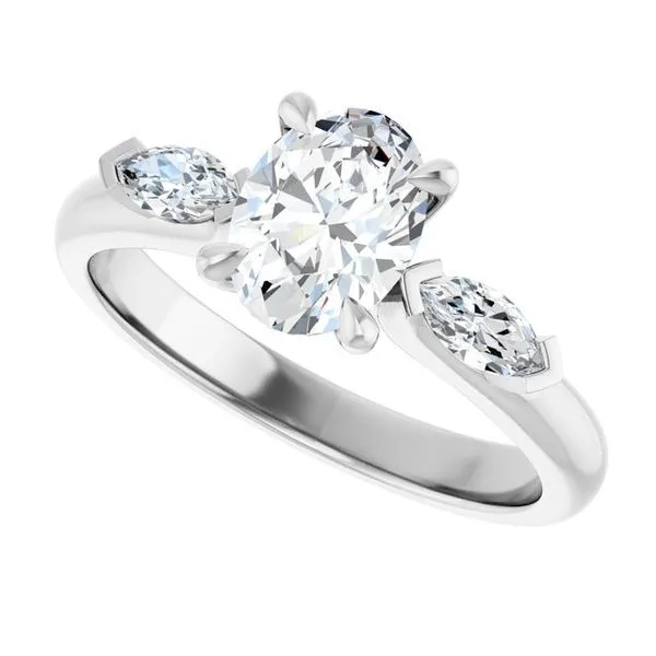 Claw-Prong Three-Stone Engagement Ring Image 5 Michael Szwed Jewelers Longmeadow, MA