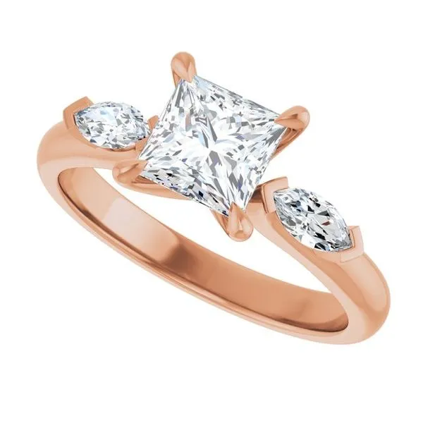 Claw-Prong Three-Stone Engagement Ring Image 5 Shipley's Fine Jewelry Hampstead, MD